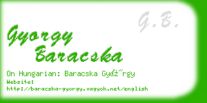 gyorgy baracska business card